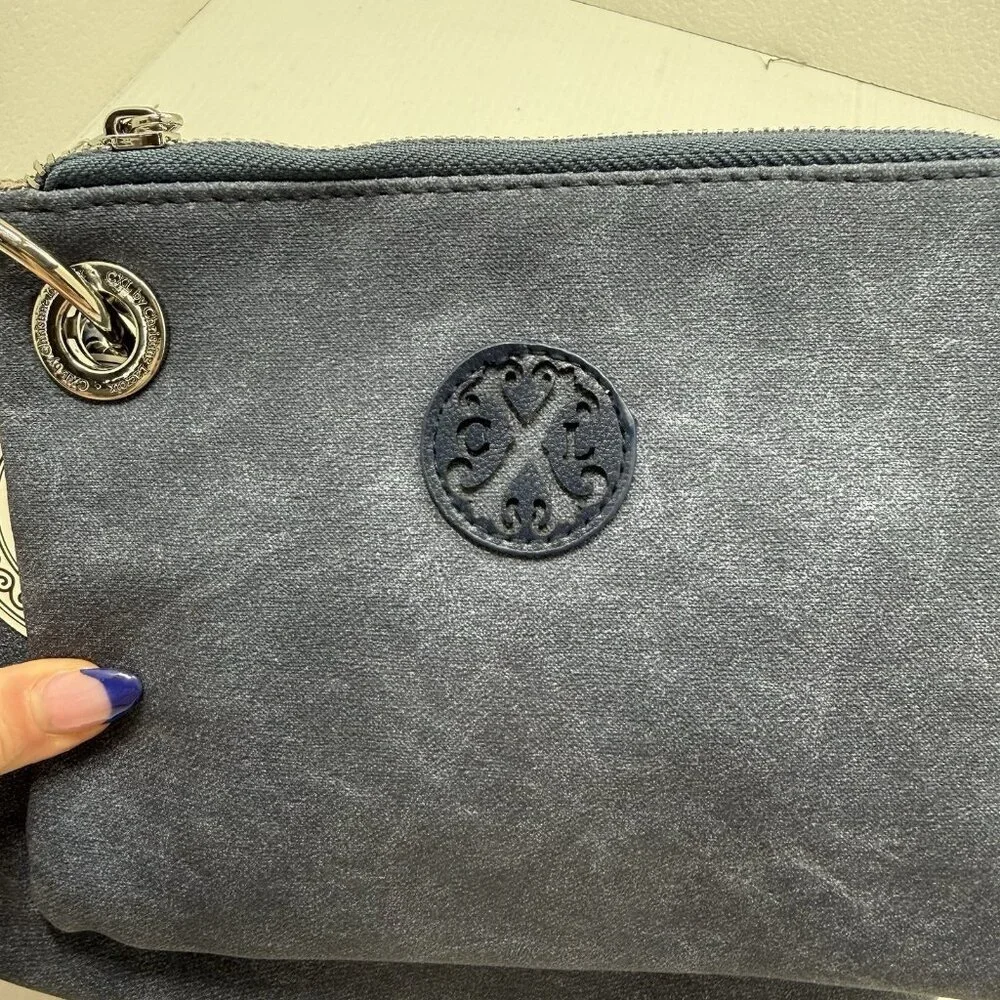CXL Christian Lacroix Denim Double Pouch Wristlet 2 in 1 NWT Indigo Organizer